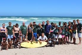 Volunteer South Africa A group of Care & Community volunteers in South Africa work on a summer surfing programme with children over the Christmas break.